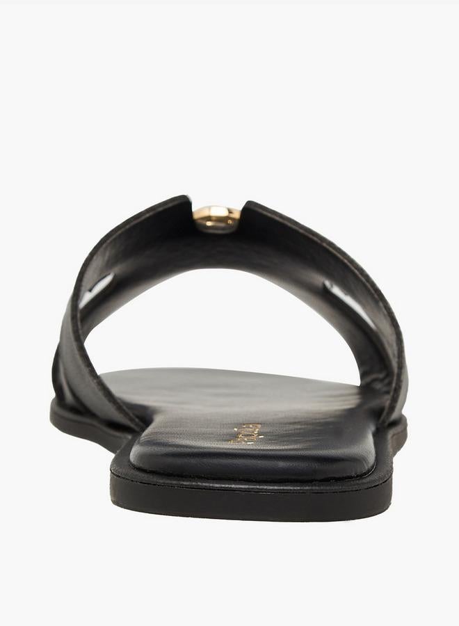 Paprika Women Metal Accent Flat Sandals - Image 5